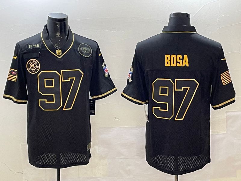 Men San Francisco 49ers #97 Bosa Black Gold 2025 Nike Limited NFL Jersey style 3->san francisco 49ers->NFL Jersey